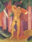 Franz Marc Woodcutter (mk34) oil on canvas